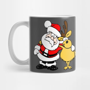 Happy Santa with his Caribou Mug